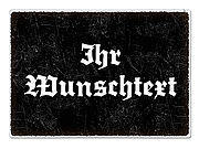 Black Vintage Schild mit Wunschtext