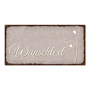 Vintage Schild mit Wunschtext und Symbol