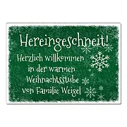 Weihnachtsspruch auf einem Schild