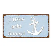 Maritimes Vintage Schild mit Spruch