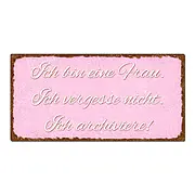 Dekoschild im Vintage Look mit Wunschtext 200 x 100mm pastellrosa/braun