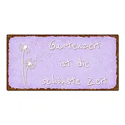 Dekoschild im Vintage Look mit Wunschtext 200 x 100mm pastellviolett/braun