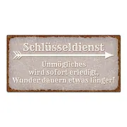 Vintage Schild mit Wunschtext