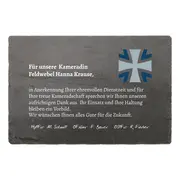 Schiefertafel zur Dienstauszeichnung