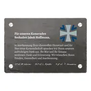 Schiefertafel zur Dienstauszeichnung