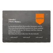 Schiefertafel zur Dienstauszeichnung