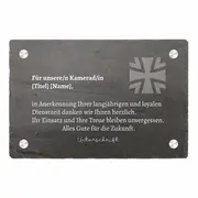 Schiefertafel zur Dienstauszeichnung