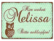 Farbiges Aluschild mit Polka Dots und Wunschtext A4 Polka Dots pastellmint