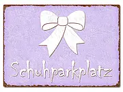 Farbiges Blechschild mit Wunschtext A4 pastellviolett/braun