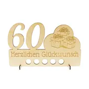 Geldgeschenk zum Geburtstag - aus Holz mit Gravur 