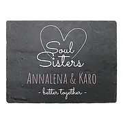 Geschenk für die beste Freundin - Schiefertafel Seelenschwester