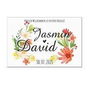 Hochzeitdeko - Schild mit Namen