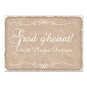 Grod g'heirat! Schild A3