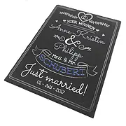 Schieferschild zur Hochzeit just married 