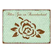 Alles Gute zur Rosenhochzeit - Schild A4
