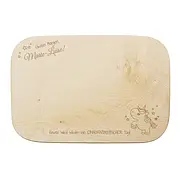 Gravierter Name auf Frühstücksbrett mit Einhorn 28x19x1,​5 cm