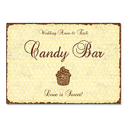 Hochzeitsdeko Schild Candy Bar