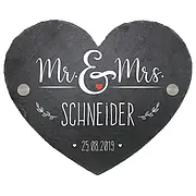 Schieferherz zum Hochzeitstag