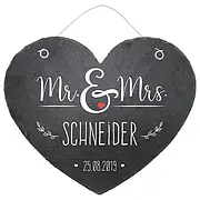 Schieferherz zum Hochzeitstag