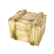 Geschenkverpackung aus geflammten Holz