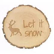 Holzrindenschild - Let it snow