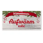 Dekoschild Aufwärmecke