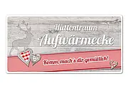 Dekoschild Aufwärmecke