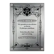 Edelstahlschild zum Jubiläum