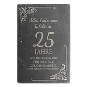 Geschenk zum Jubiläum - Schiefertafel mit Jahreszahl