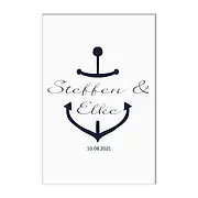 Maritimes Schild zur Hochzeit