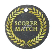 Medaille aus Schiefer mit passendem Lederband 