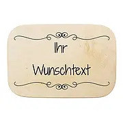 Rechteckiges Schild aus Holz mit Wunschtext