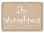 Retroschild mit Wunschtext A4 cappuccino