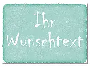 Retroschild mit Wunschtext A4 pastelltürkis