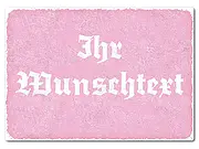 Retroschild mit Wunschtext A4 rosa