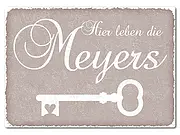 Retroschild mit Wunschtext A4 taupe