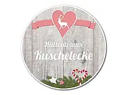 rundes Schild "Kuschelecke"