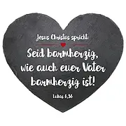 Schieferherz mit Jahreslosung 