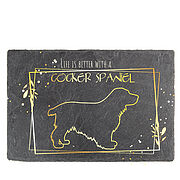 Schild mit Cocker Spaniel