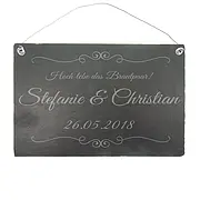 Schild zur Hochzeit