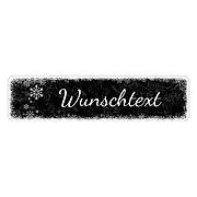 Winterliches Schild mit Wunschtext 