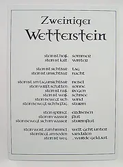 Schild für Wetterstein im DIN A4-Format 