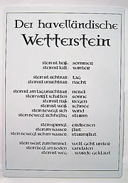 Schild für Wetterstein im DIN A4-Format 