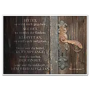 Schild mit Bibelvers "Bittet, so wird euch gegeben" - viele Größen …