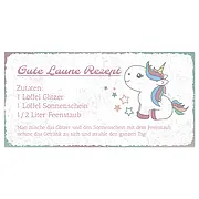 Schild mit Gute Laune Rezept 300 x 150mm 