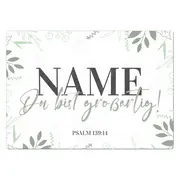 Schild "Du bist großartig" mit Name