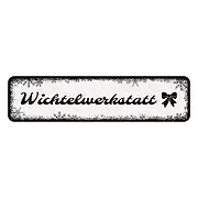 Weihnachtsspruch Blechschild im Shabby Stil