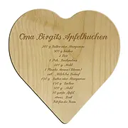 Holzherz - Omas Apfelkuchen