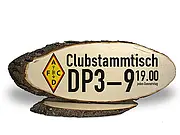 Holzschild für Funkamateure