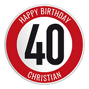 Geburtstagsschild zum 40.